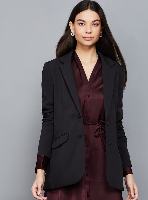 VERO MODA Solid Single Breasted Blazer