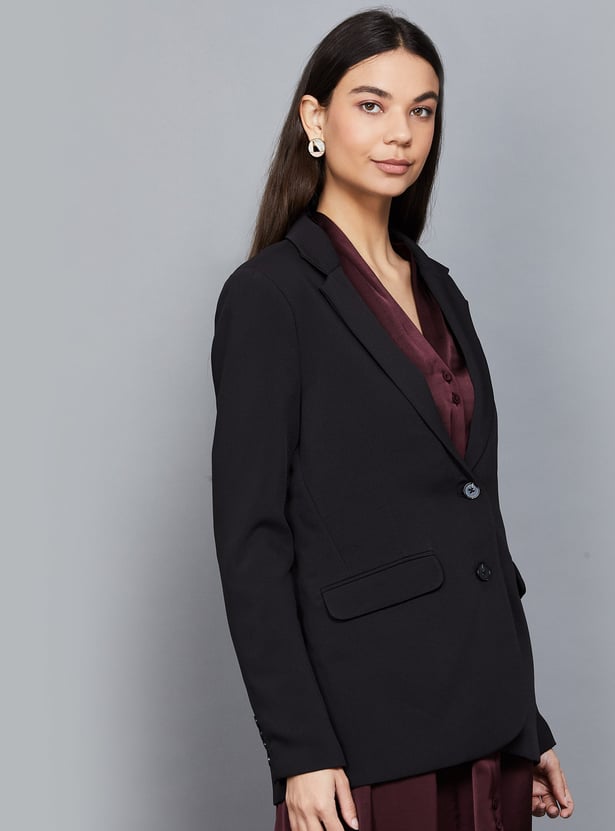 VERO MODA Solid Single Breasted Blazer