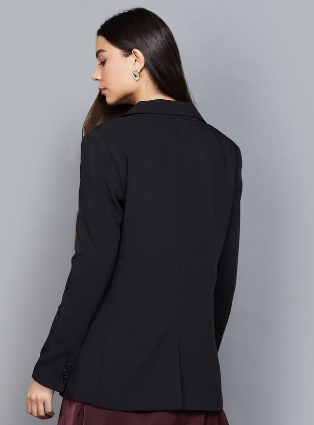 VERO MODA Solid Single Breasted Blazer