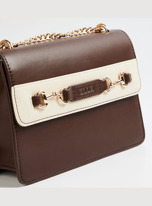 ELLE Horsebit Accent Sling Bag