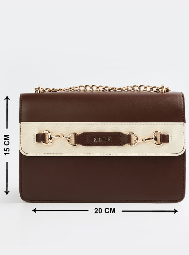 ELLE Horsebit Accent Sling Bag