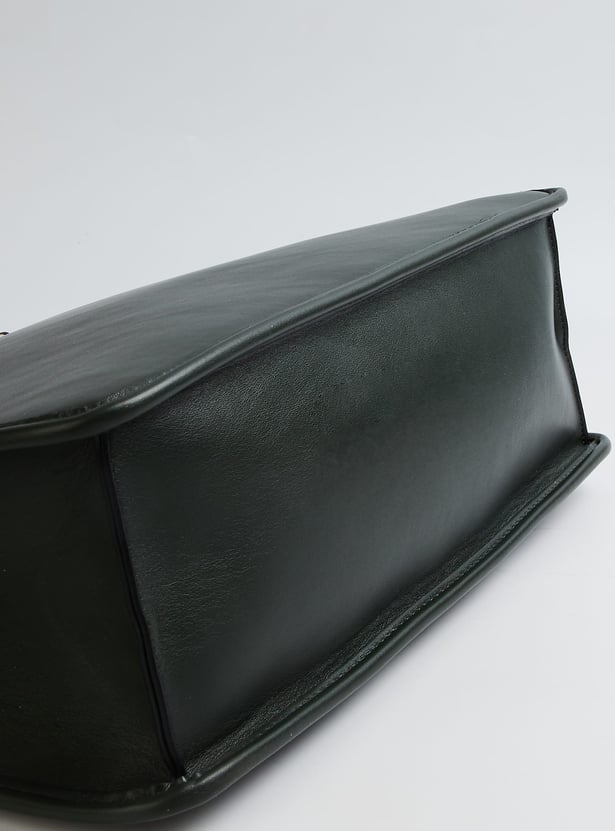 ELLE Solid Laptop Bag with Charm