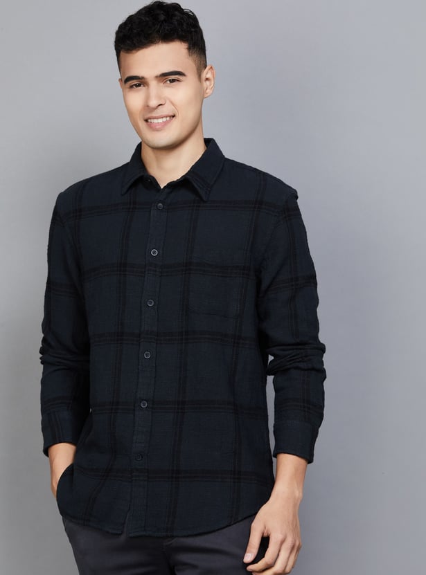 CELIO Checked Regular Fit Shirt