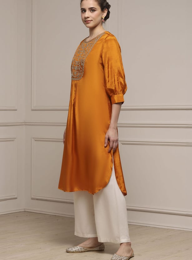BIBA Sequinned Straight Kurta