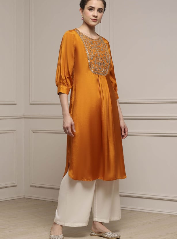 BIBA Sequinned Straight Kurta