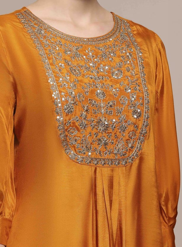 BIBA Sequinned Straight Kurta