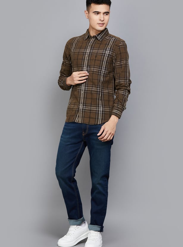 UNITED COLORS OF BENETTON Checked Regular Fit Shirt