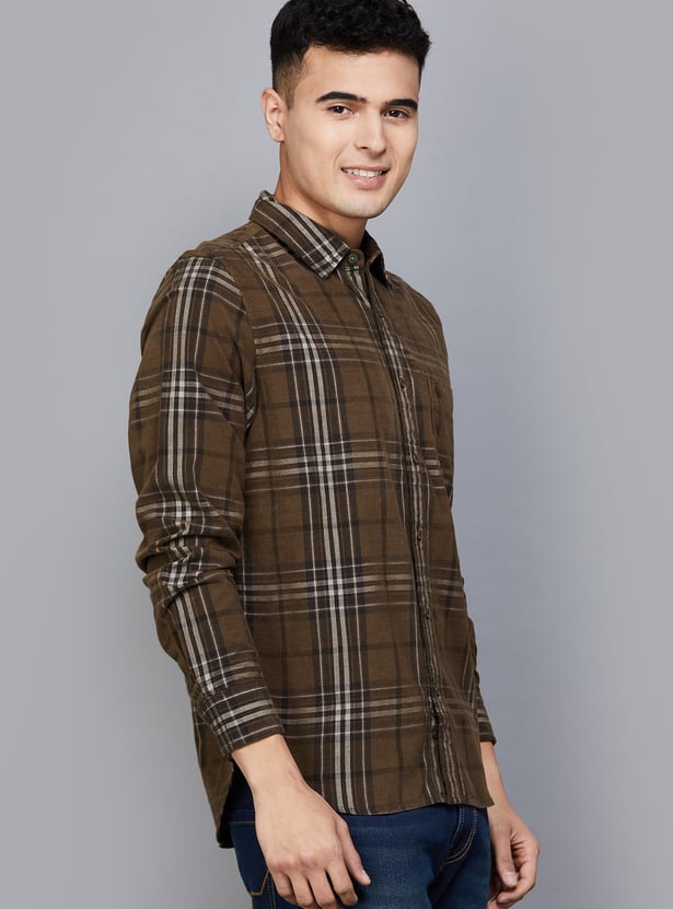 UNITED COLORS OF BENETTON Checked Regular Fit Shirt