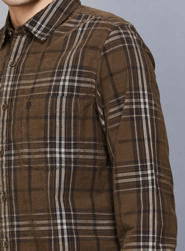 UNITED COLORS OF BENETTON Checked Regular Fit Shirt