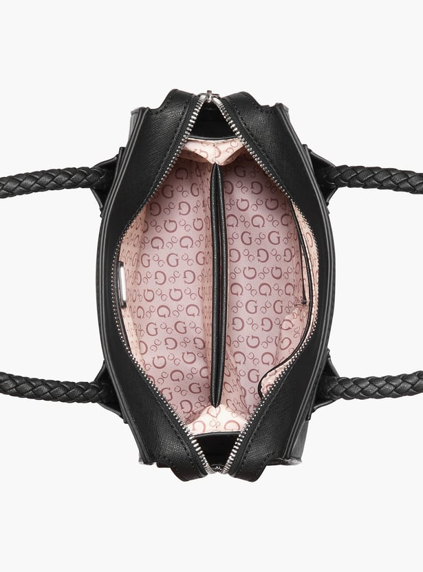 GUESS Dorval Solid Satchel Bag