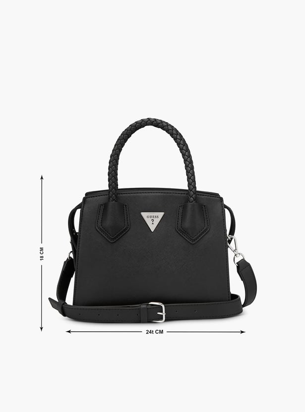 GUESS Dorval Solid Satchel Bag