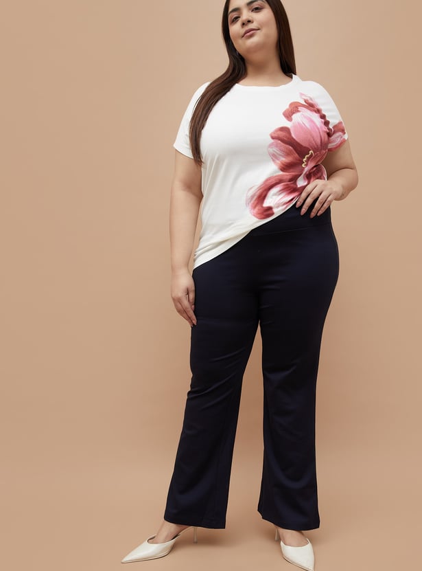 NEXUS Solid Flared Trousers
