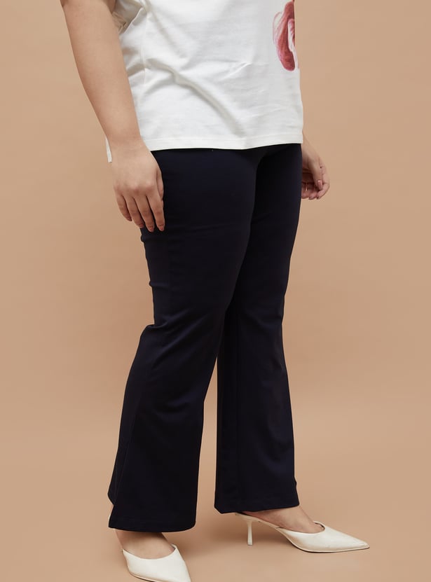 NEXUS Solid Flared Trousers