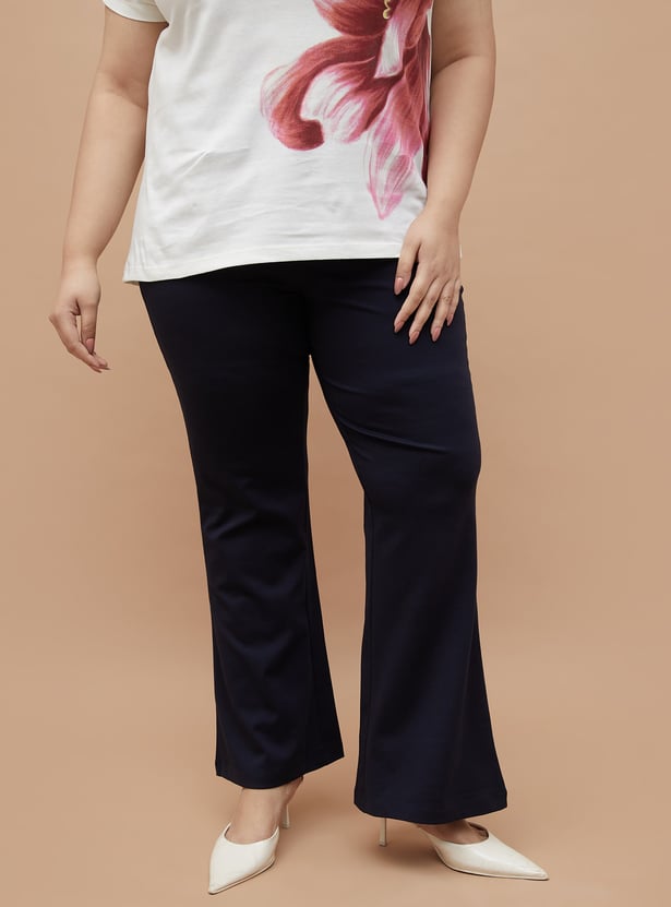 NEXUS Solid Flared Trousers