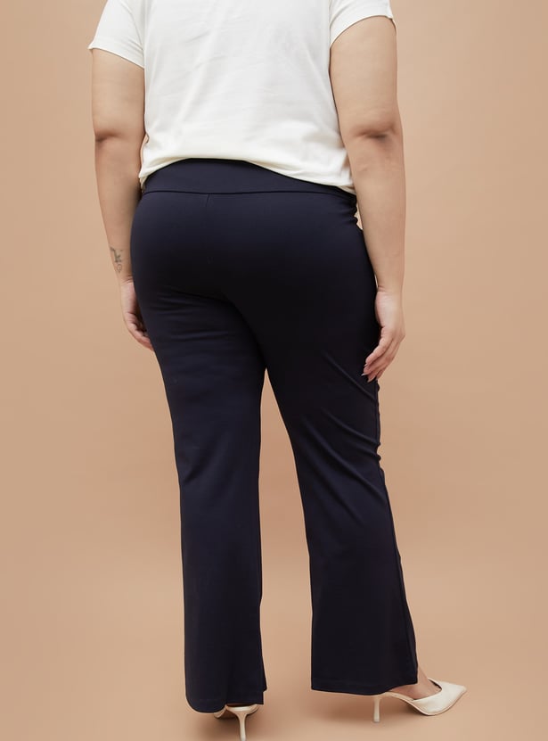 NEXUS Solid Flared Trousers