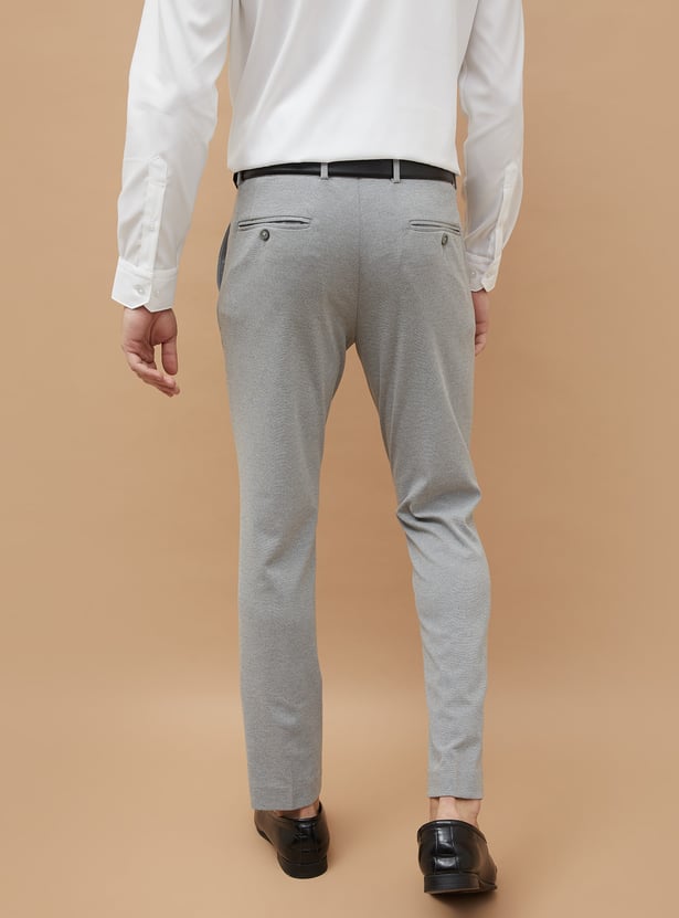 CODE Textured Super Slim Formal Trousers