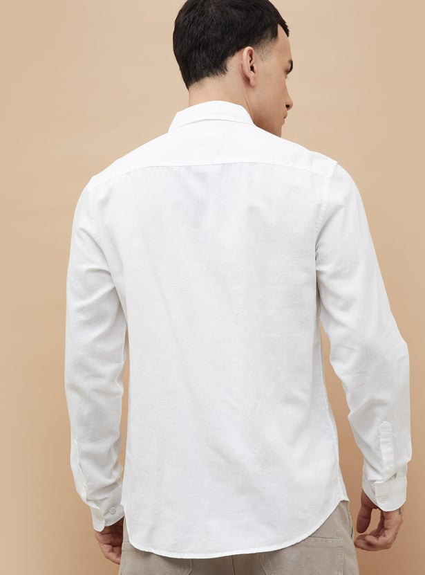 FAME FOREVER Solid Slim Fit Shirt