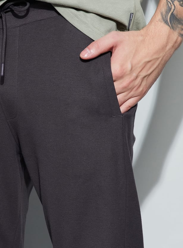 FAME FOREVER Solid Slim Fit Track Pants