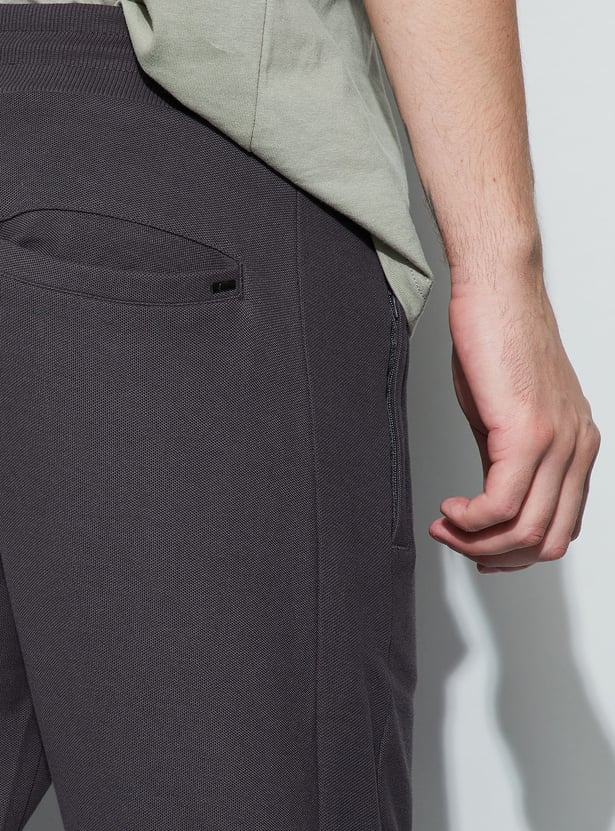 FAME FOREVER Solid Slim Fit Track Pants