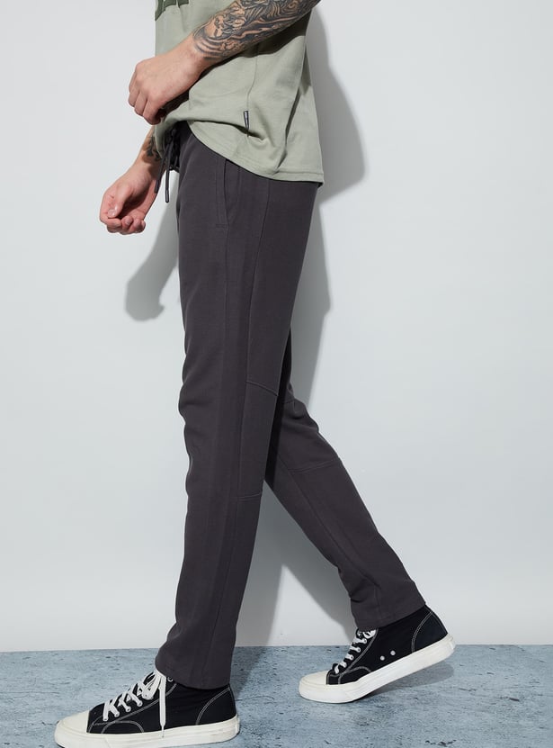 FAME FOREVER Solid Slim Fit Track Pants