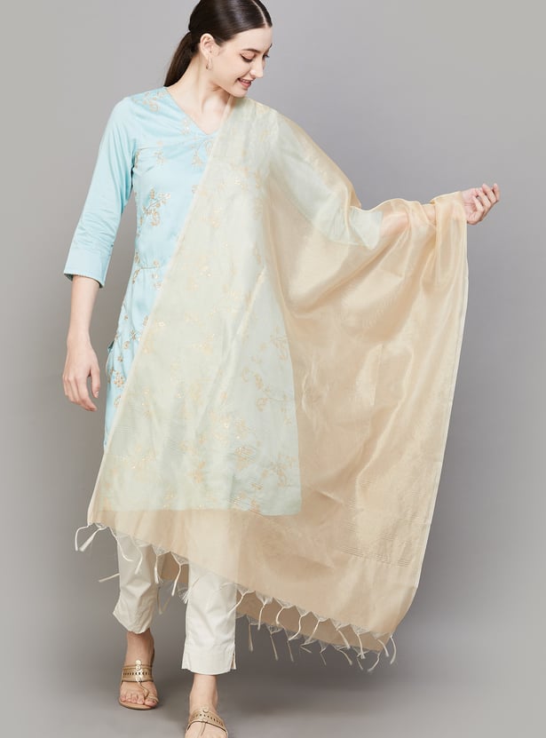 W Woven Dupatta with Tassels