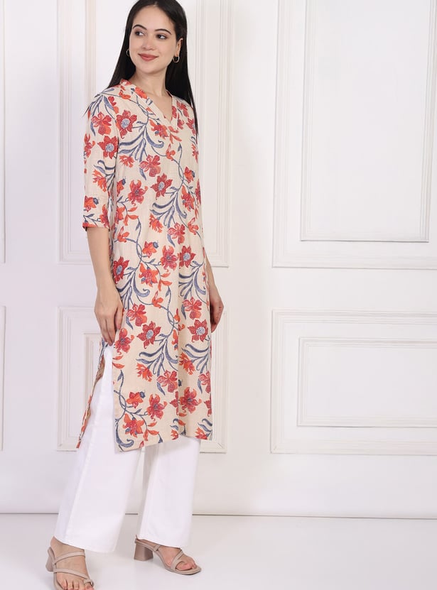 W Floral Print Straight Kurta