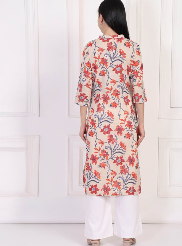 W Floral Print Straight Kurta
