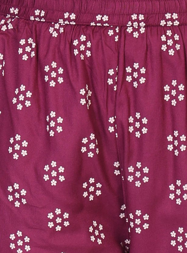 W Bandhani Print Straight Kurta Set
