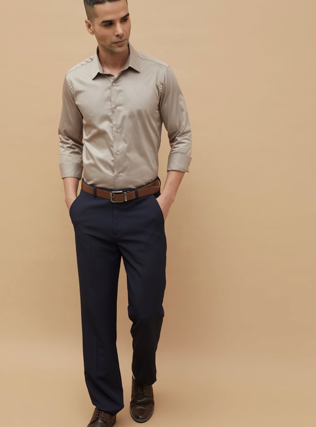 CODE Solid Slim Fit Formal Shirt