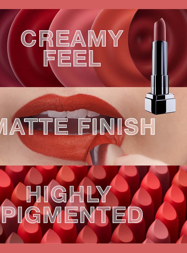MAYBELLINE NEW YORK Color Sensational Creamy Matte Lipstick - 604 Moody Crimson - 3.9g
