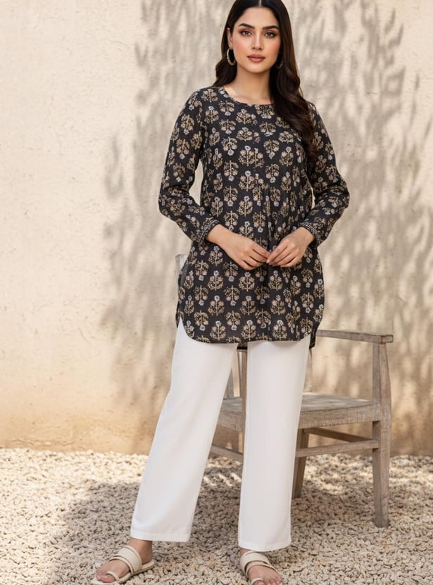 W Printed Straight Kurti