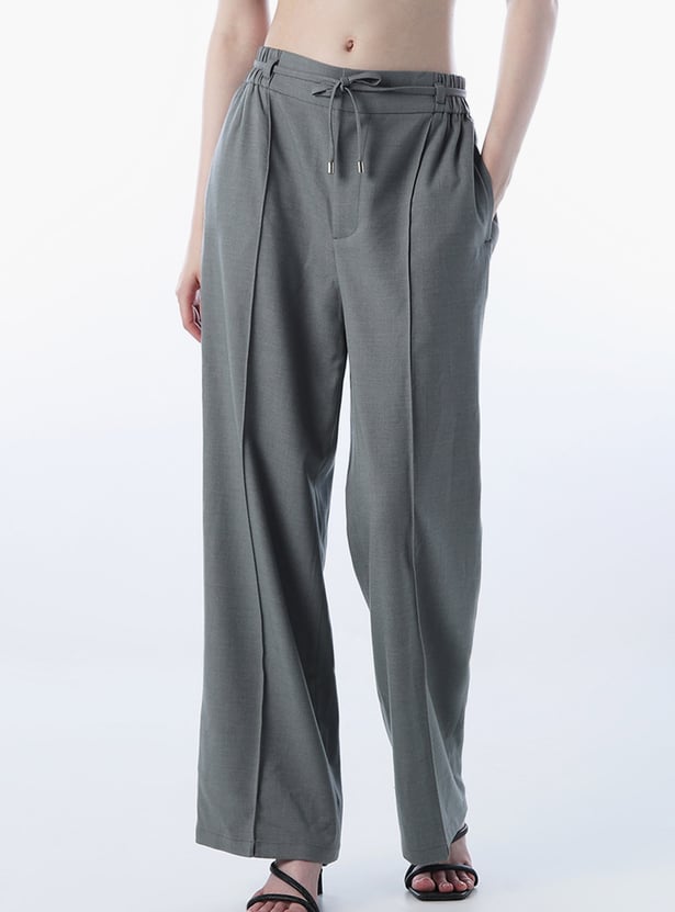 ONLY Pin Tuck Wide Leg Trousers