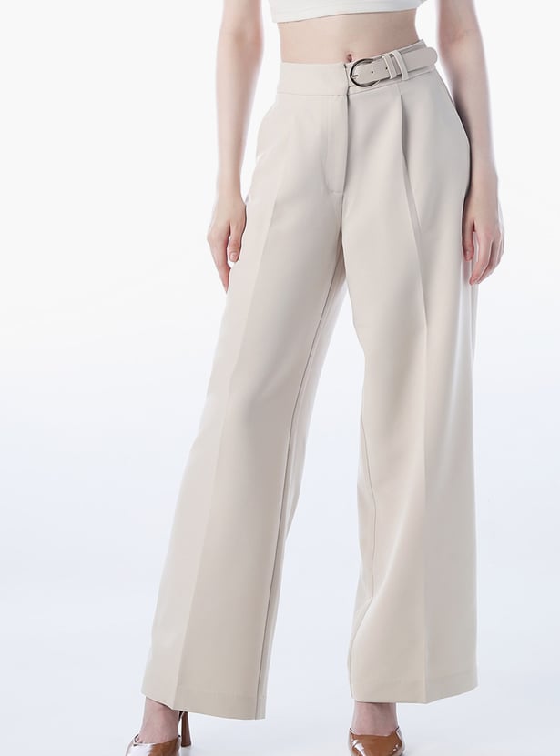 ONLY Pleated Flared Trousers