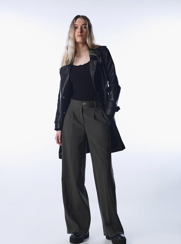 ONLY Pleated Flared Trousers