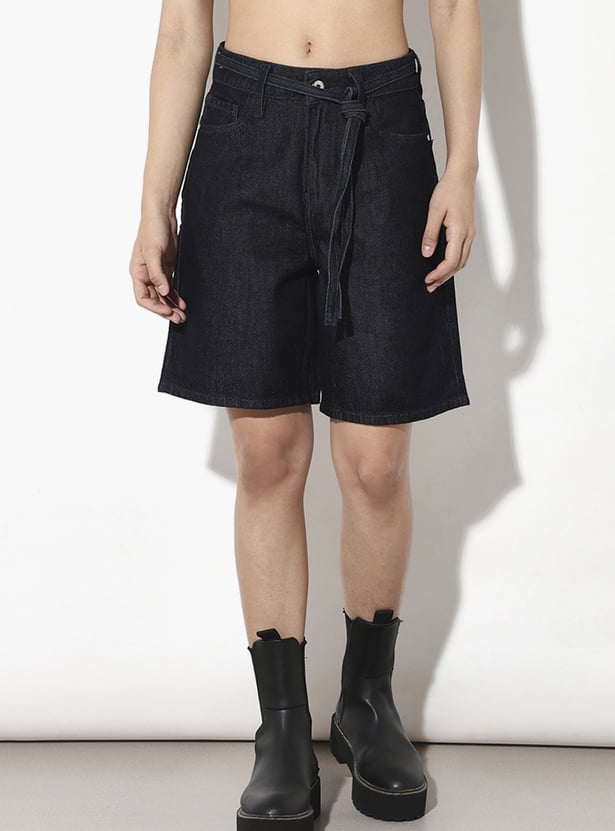 ONLY Darkwashed Denim Shorts