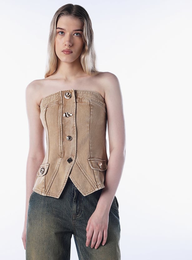 ONLY Solid Off-Shoulder Top