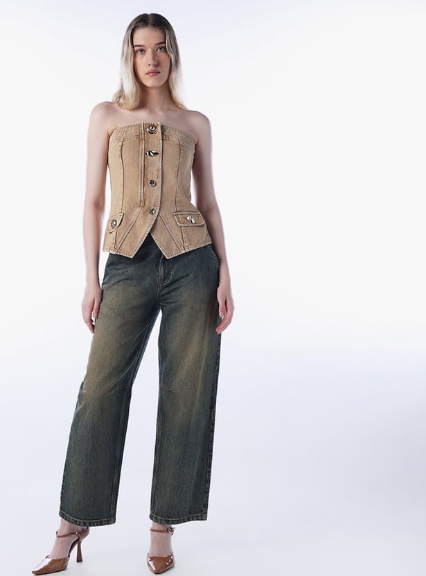 ONLY Solid Off-Shoulder Top