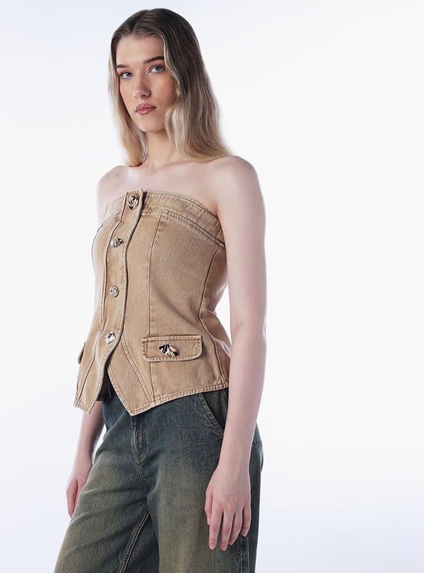ONLY Solid Off-Shoulder Top