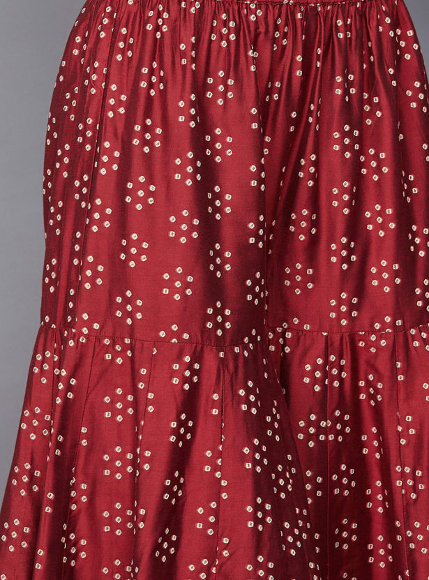 W Embellished Yoke Straight Kurti Set