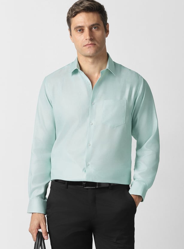 VAN HEUSEN Textured Regular Fit Formal Shirt