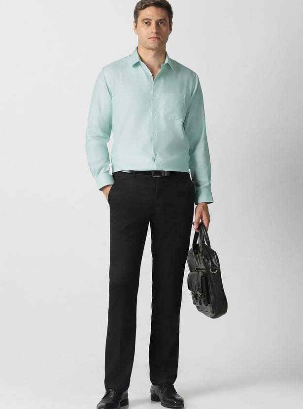 VAN HEUSEN Textured Regular Fit Formal Shirt
