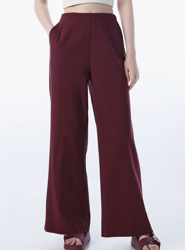 ONLY Solid Wide Leg Trousers