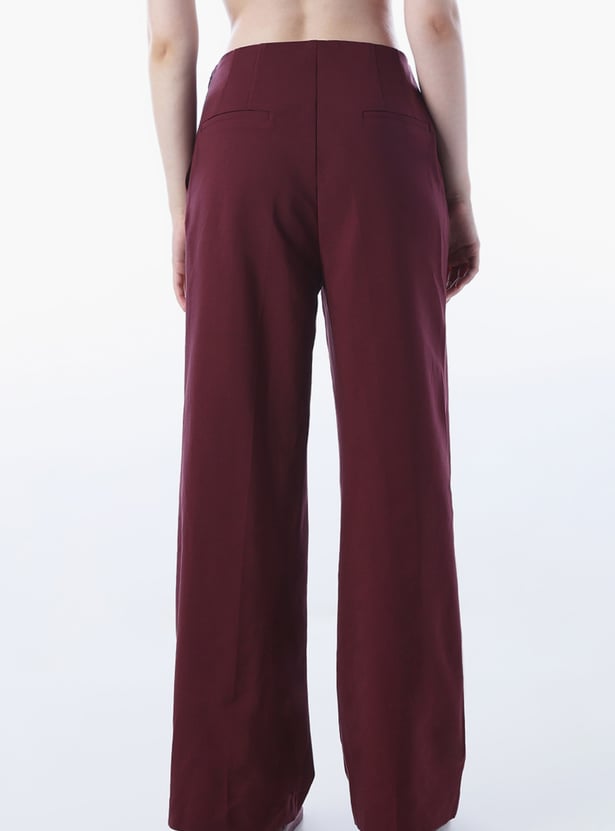 ONLY Solid Wide Leg Trousers