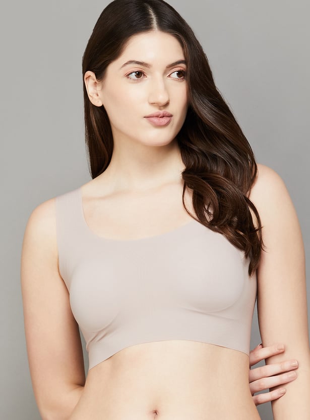JOCKEY Solid Padded Non-Wired Sports Bra