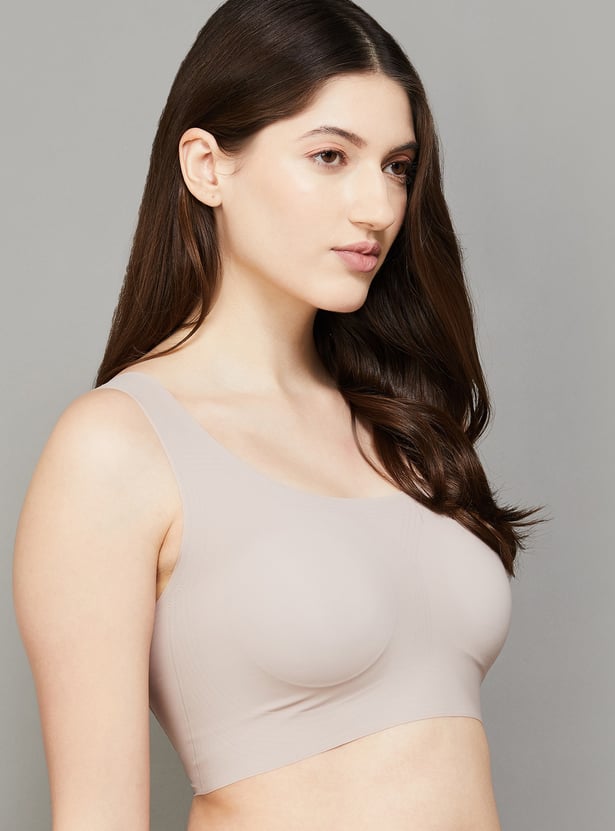 JOCKEY Solid Padded Non-Wired Sports Bra