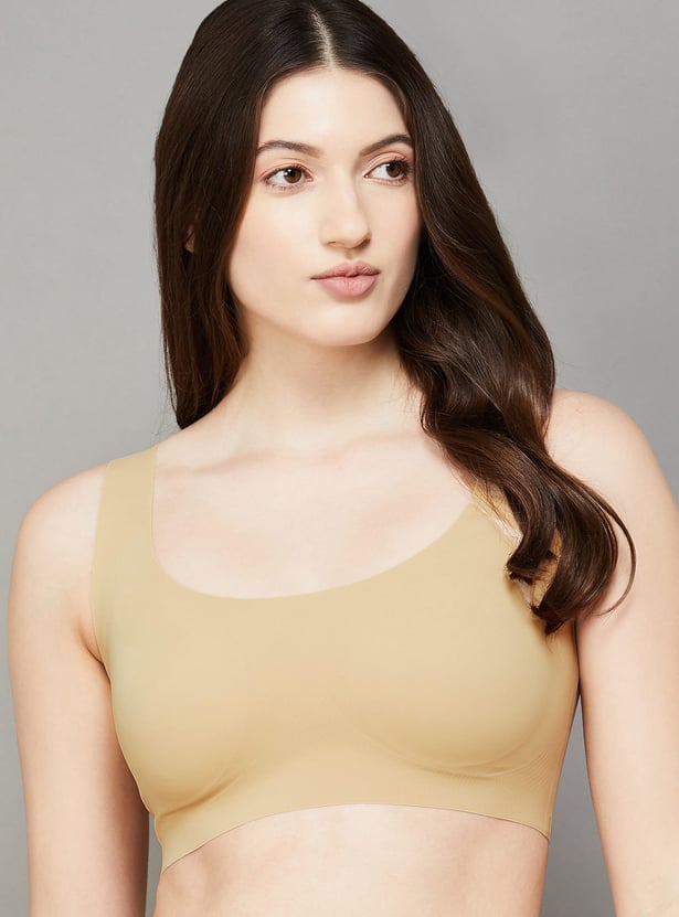 JOCKEY Solid Padded Non-Wired Sports Bra