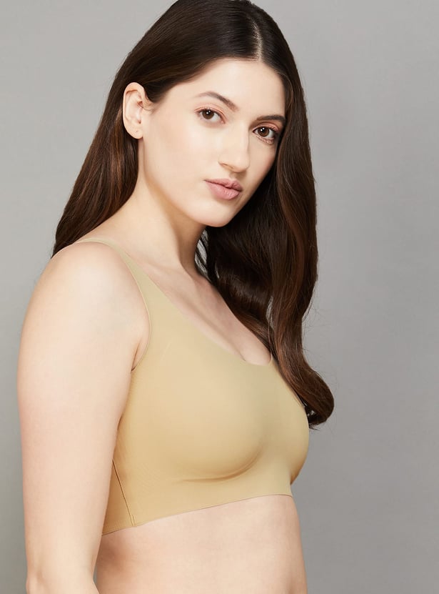 JOCKEY Solid Padded Non-Wired Sports Bra