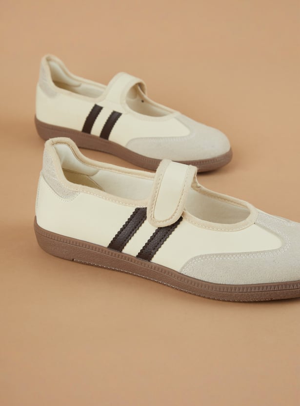 GINGER Panelled Velcro Shoes