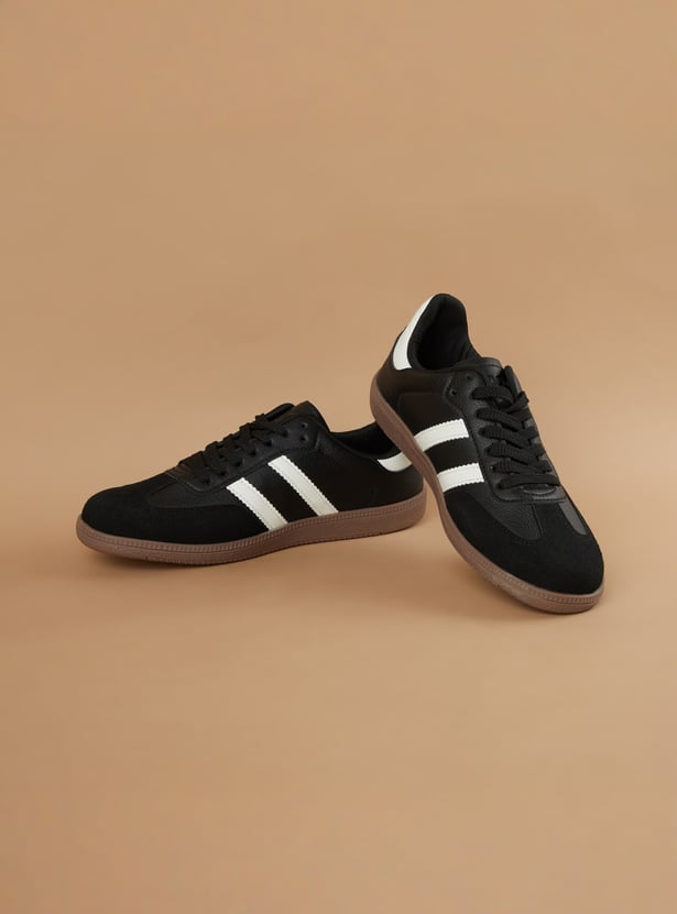 GINGER Striped Lace-Up Sneakers