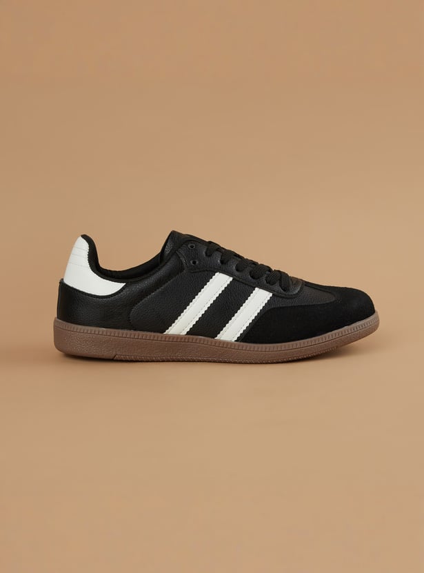 GINGER Striped Lace-Up Sneakers